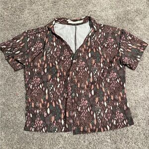 Patterned Button Down Shirt